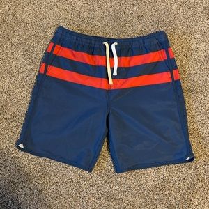 Fair Harbor Kids Anchor. Navy blue with two red stripes. Size XL